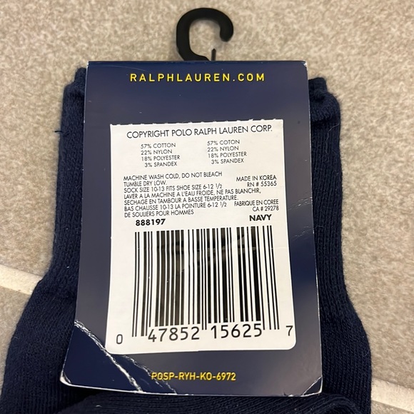 Polo Ralph Lauren Player Logo Socks Horse Equestrian Pony Mens Shoe Size 6-12.5 - Picture 4 of 5